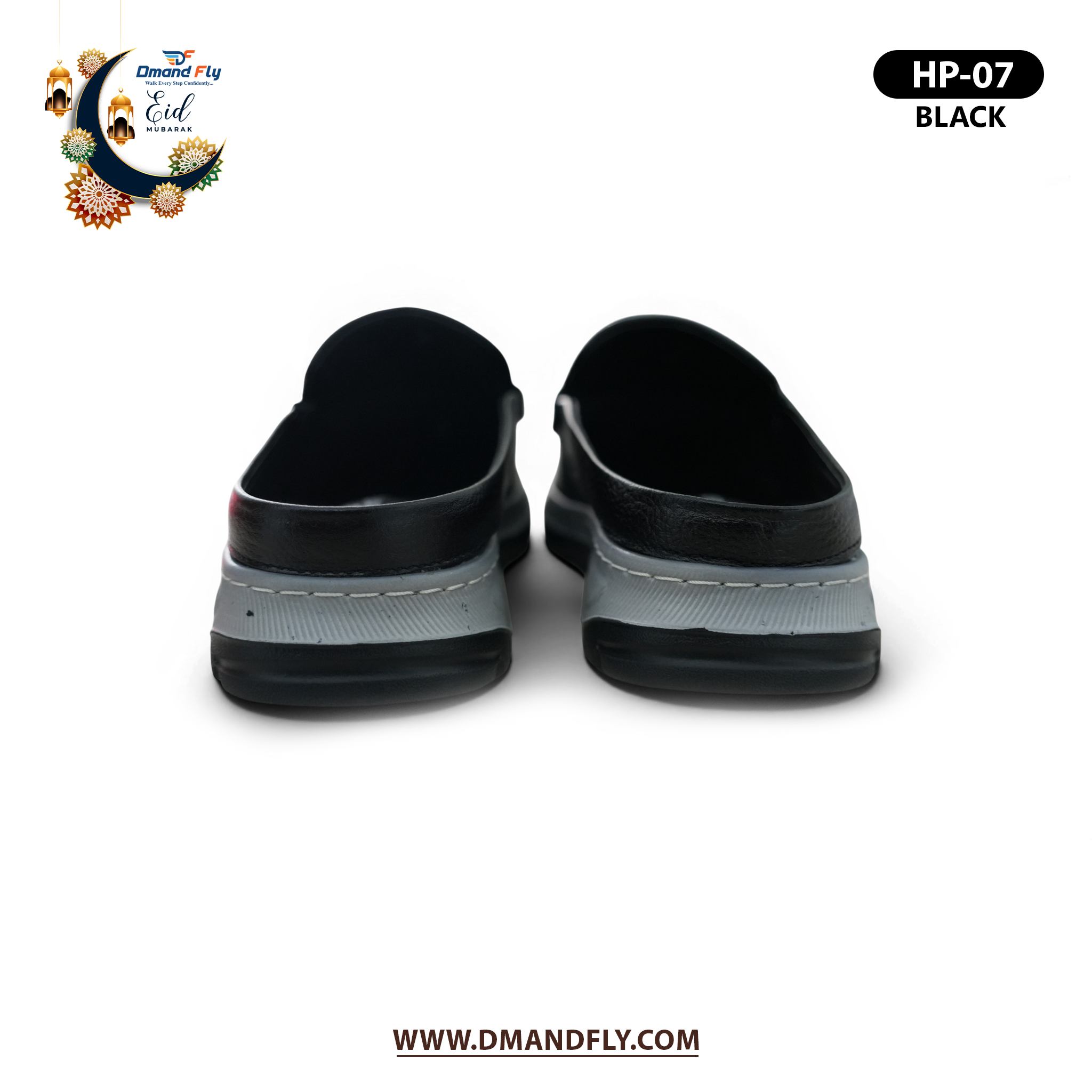 HP-07 Black – প্রিমিয়াম কোয়ালিটির চামড়ার হাফ সু - Image 7